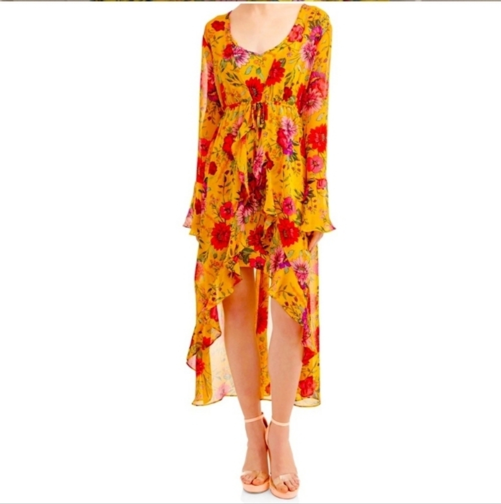 Vintage Rare NOBO Floral 2 Piece Kimono and Dress Set |Size Large